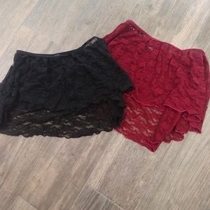 Lace leotard cover skirts. Fits a size 12 girls.